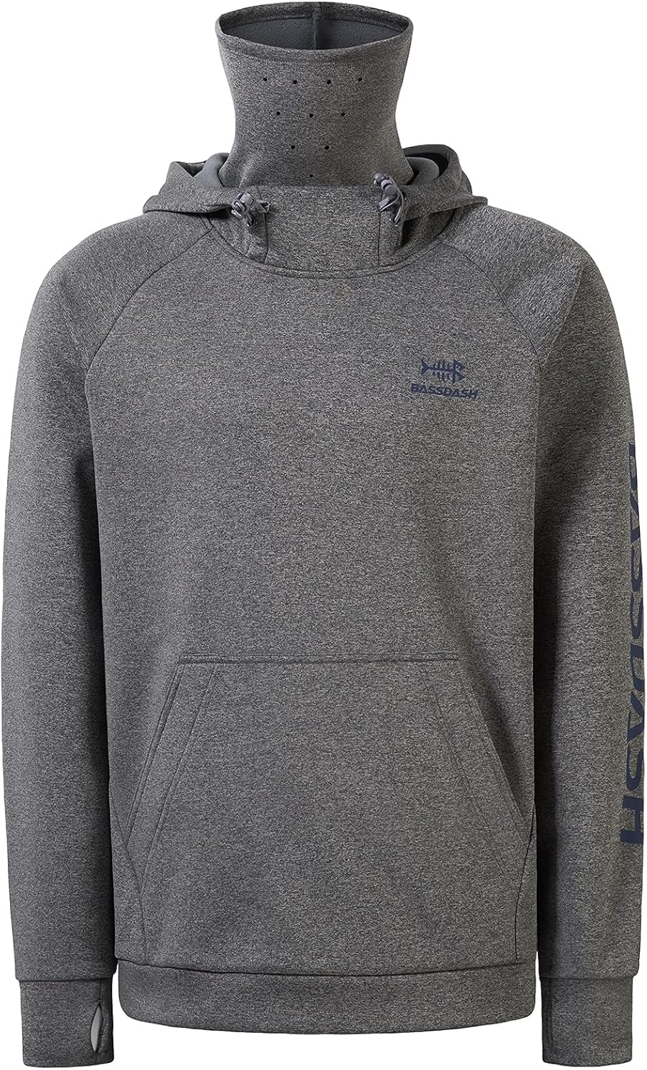 BASSDASH Men’s Fishing Fleece Hoodie with Neck Gaiter Water Resistant Performance Hunting Sweatshirt FS18M - Image 6