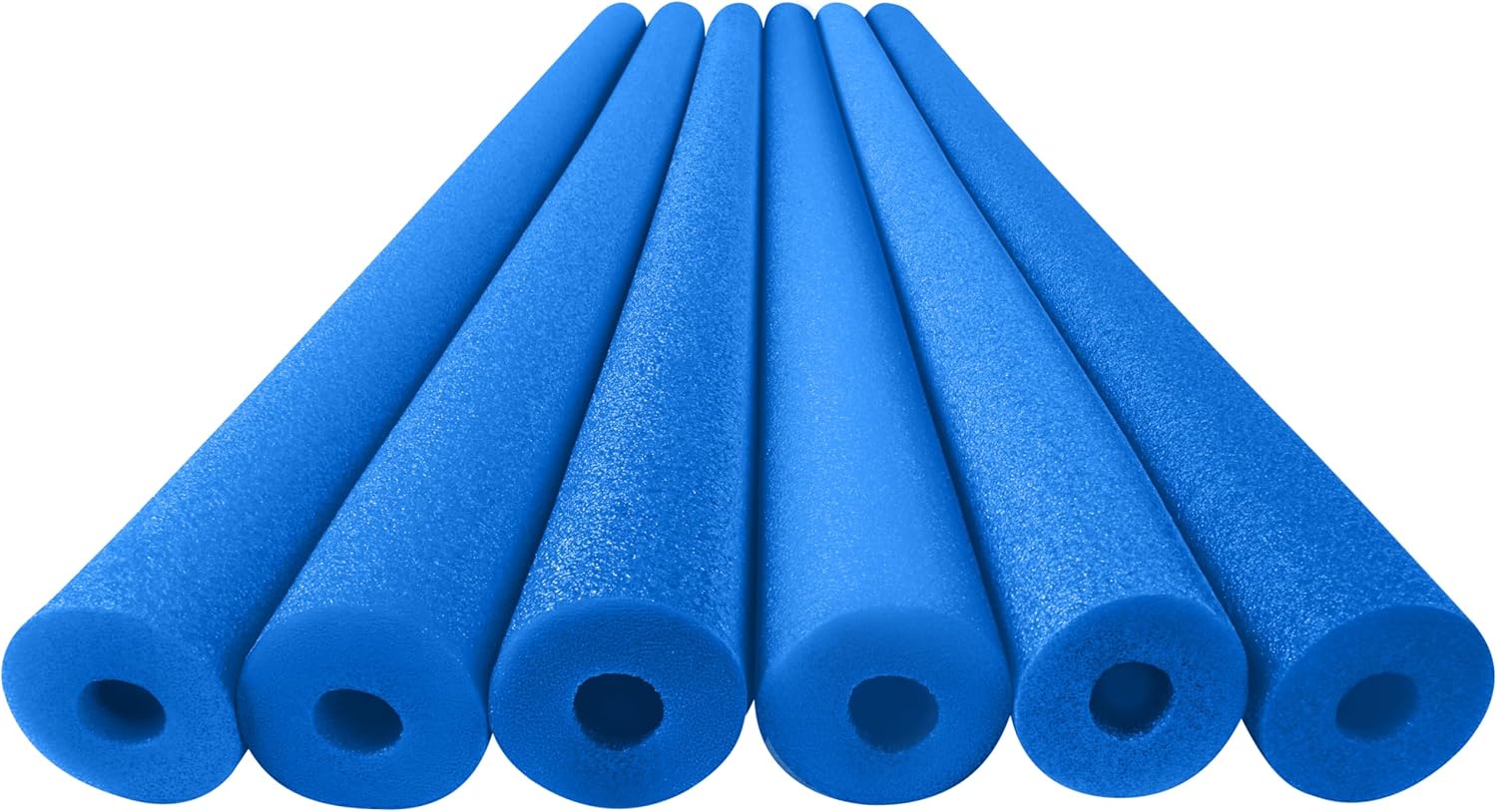 Play22 Pool Noodles Foam 6 Pack - Soft Large Blue Foam Noodle Tube, Bulk Swim Noodles, Multi-Purpose, Floating Training Device, Exercise Aid, Craft Projects