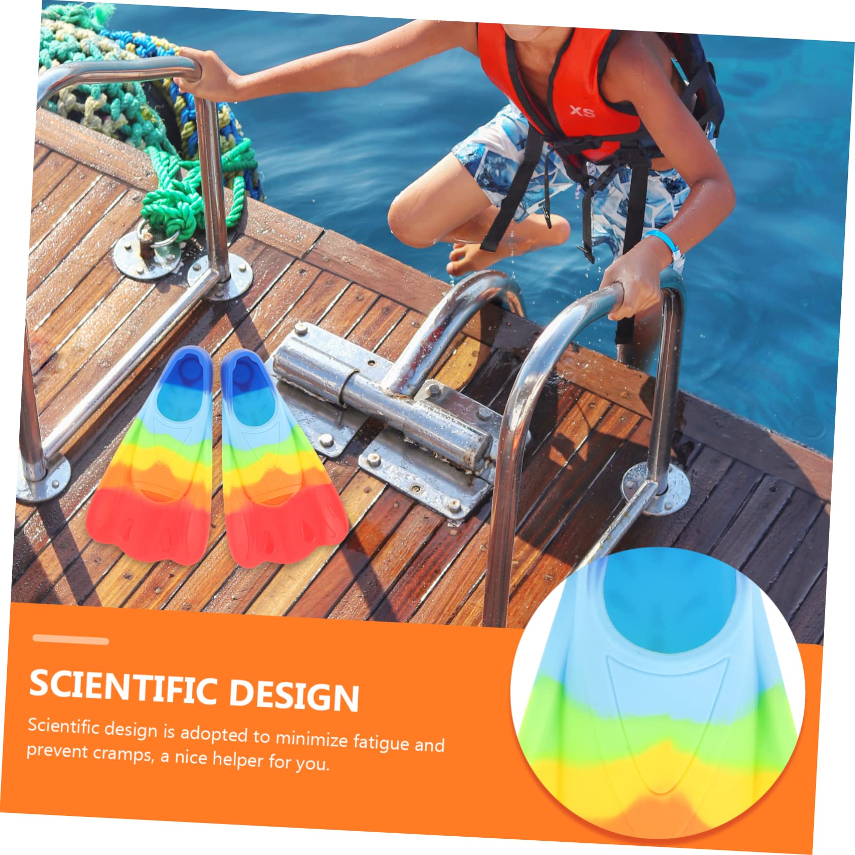 Abaodam Palmes de Natation pour Garçon Fille Silicone Accessoires de Plongée pour Entraînement et Loisirs Palmes de Snorkeling pour Débutants