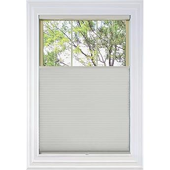 BlindsAvenue Cordless Top Down Bottom Up Cellular Honeycomb Shade, 9/16" Single Cell, Blackout, Winter White, Size: 35.5" W x 48" H