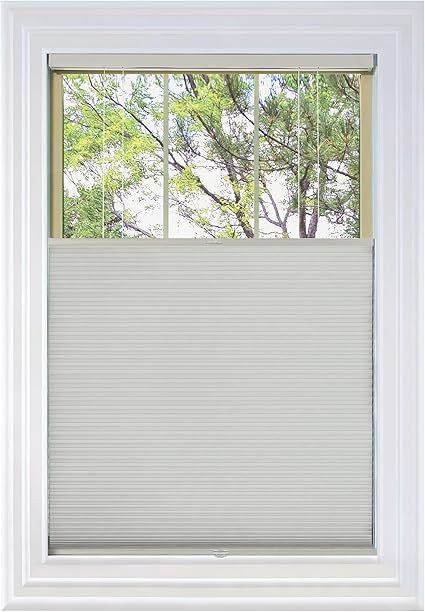 BlindsAvenue Cordless Top Down Bottom Up Cellular Honeycomb Shade, 9/16" Single Cell, Blackout, Winter White, Size: 63.5" W x 48" H