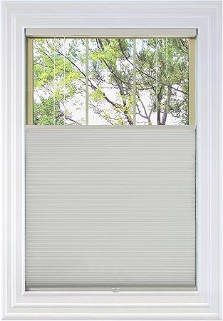BlindsAvenue Cordless Top Down Bottom Up Cellular Honeycomb Shade, 9/16" Single Cell, Blackout, Winter White, Size: 63.5" W x 48" H