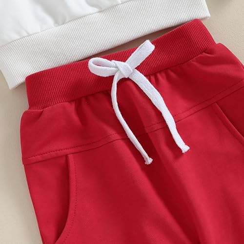 Miniatura 5 de Conjunto para el día de San Valentín para bebé niño con texto en inglés "Mama is My Valentine", camisas estampadas, sudadera con cuello redondo