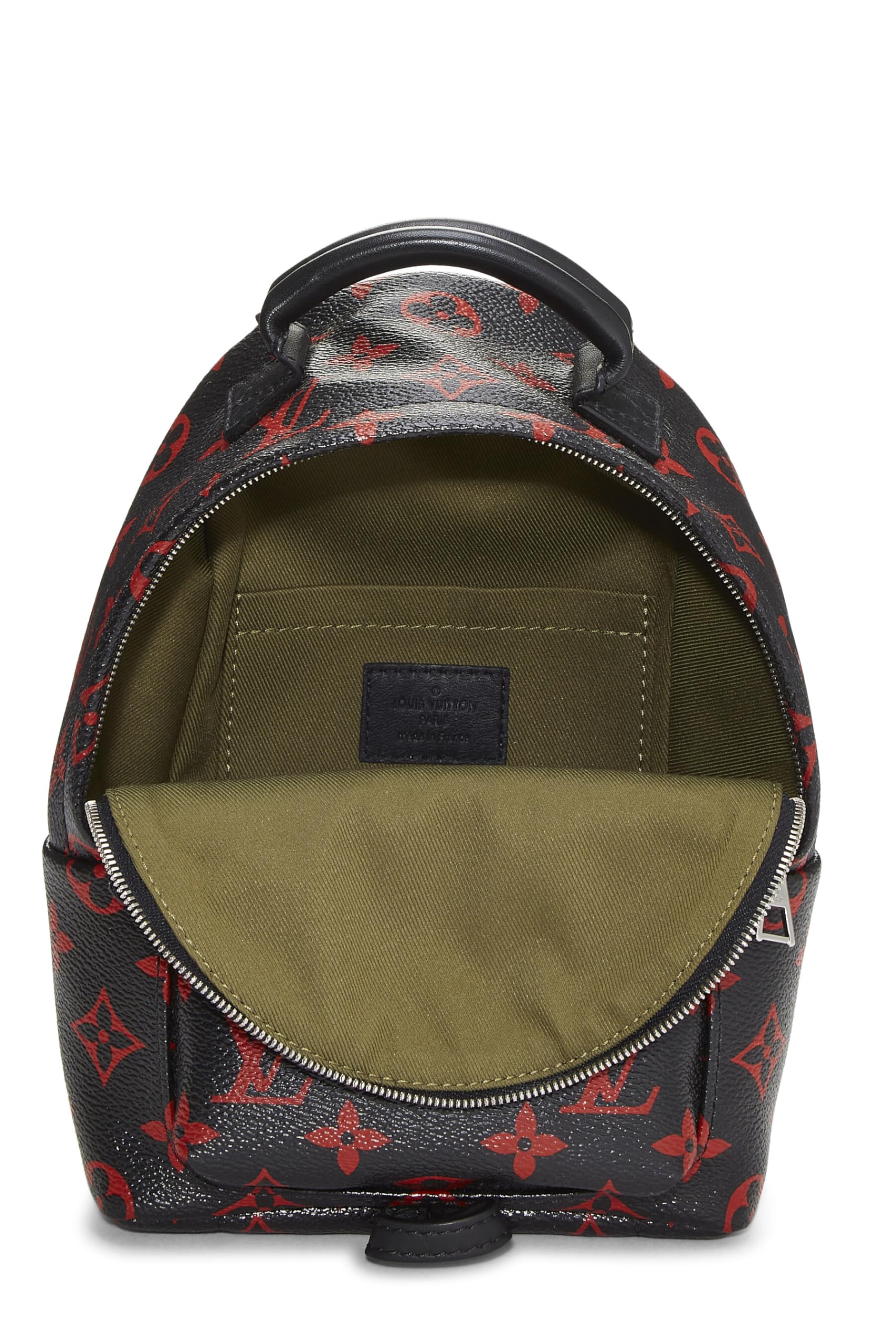 Louis Vuitton, Pre-Loved Black Monogram Canvas Palm Springs Backpack Mini, Black