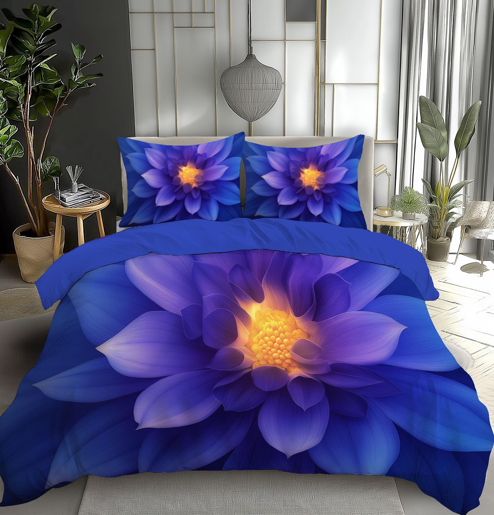 Housse de Couette 200x200cm Respirante pour Éviter la Chaleur la Nuit
