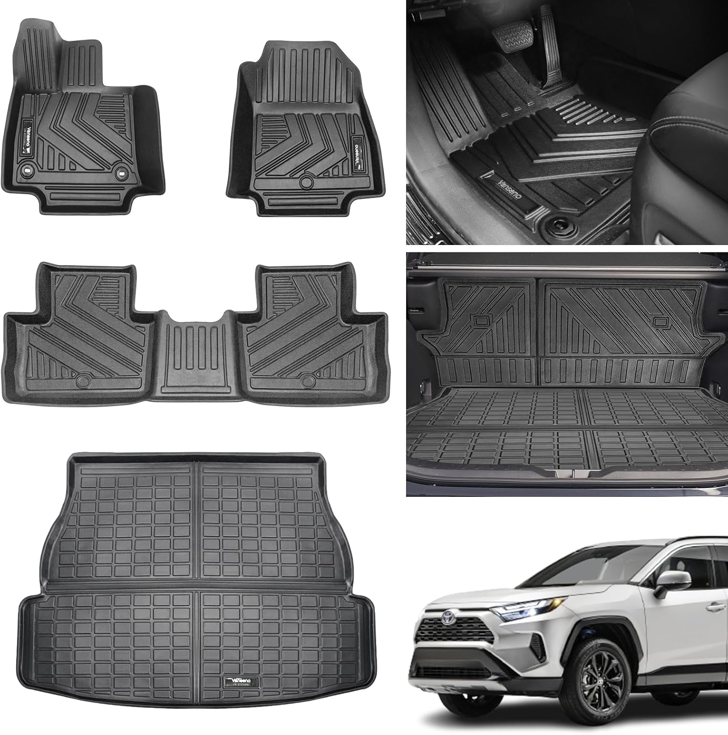 Vanseno Cargo Mat for 2012-2017 Honda Odyssey 7/8 Seats Cargo Liner Trunk Mat TPE All Weather Protection for 2012 2013 2014 2015 2016 2017 Honda Odysse Accessories