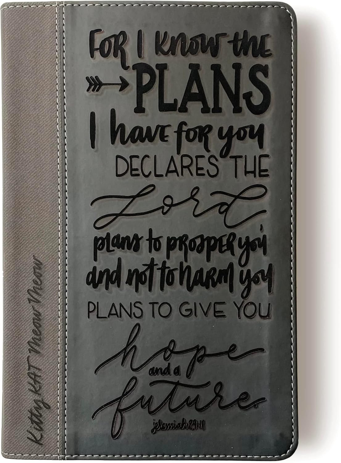 JOY CREATIVE NIV Leathersoft Bible | Personalized with Name | Custom Design Hand Lettered and Laser Engraved | Gift for Wedding, Baptism, Graduation or Birthday