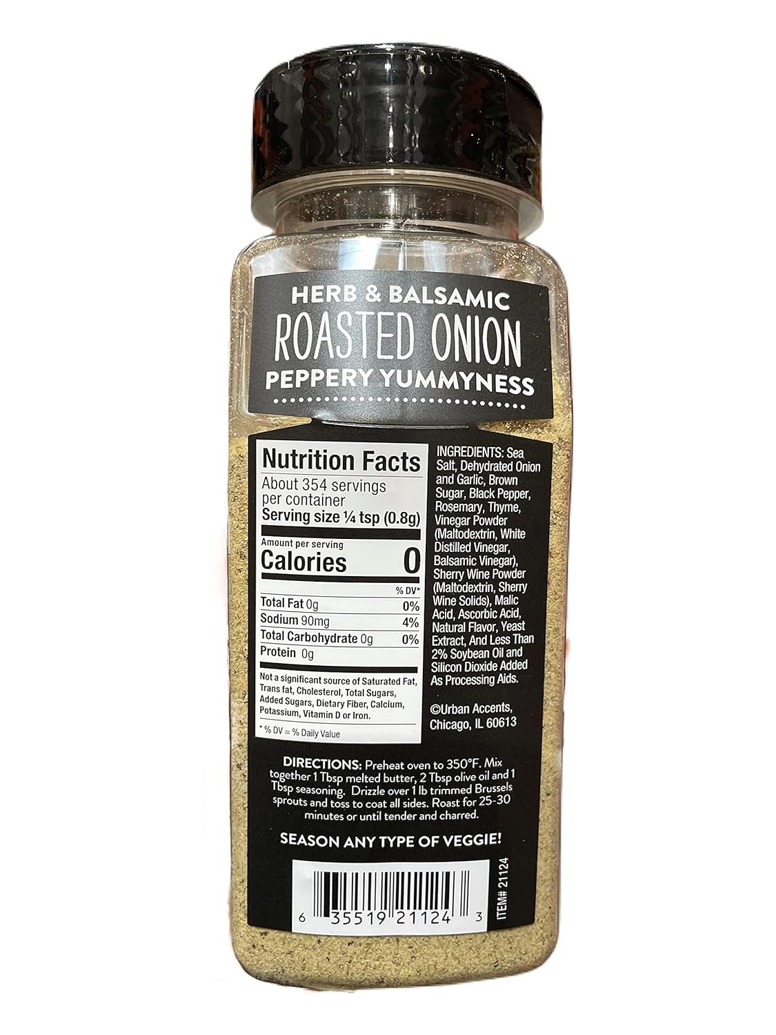 Urban Accent Balsamic & Roasted Onion Veggie Roaster Seasoning Blend, 10 OZ