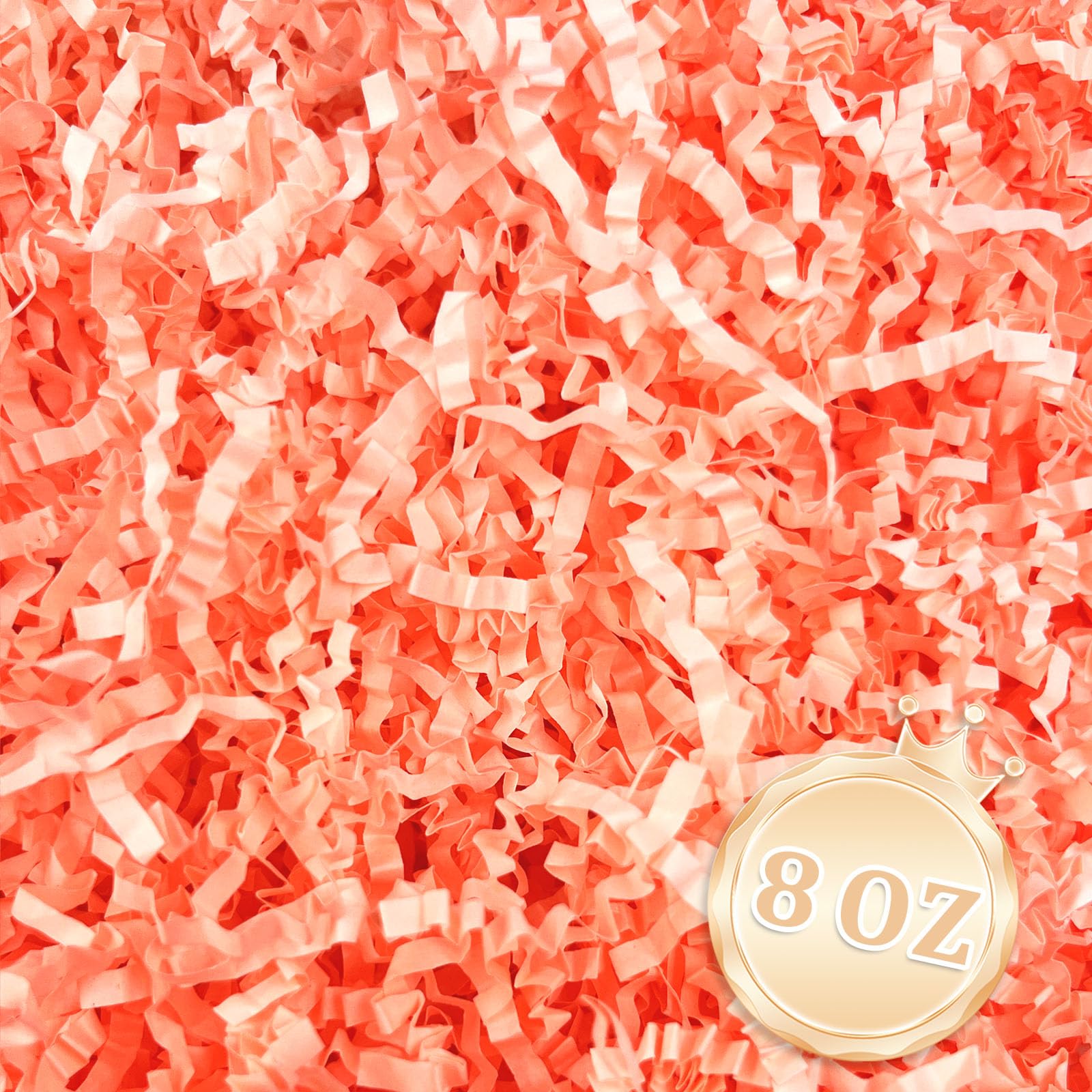 Zankubom 1/2LB Fluorescent Pink Crinkle Cut Paper Shred Filler Great for Gift Wrapping, Fluorescent Pink Basket Fillers, Birthday, Valentine's Day Christmas Party Decor Filling Supplies