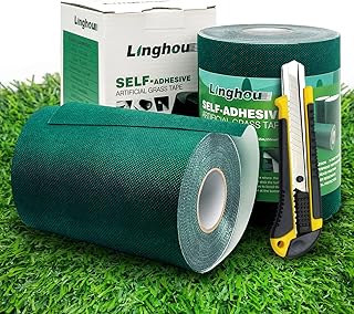 6 Inch Self-Adhesive Artificial Grass Turf Seam Tape for Synthetic Lawn Jointing, 6" x 16' (15cm ...