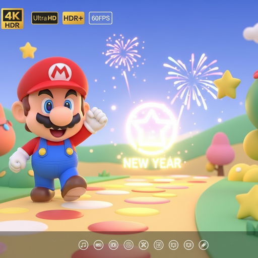 New Year Sleeping Mario: Retro Nap Ambience & Calm 8-Bit Sleep Sounds Fire TV 2026