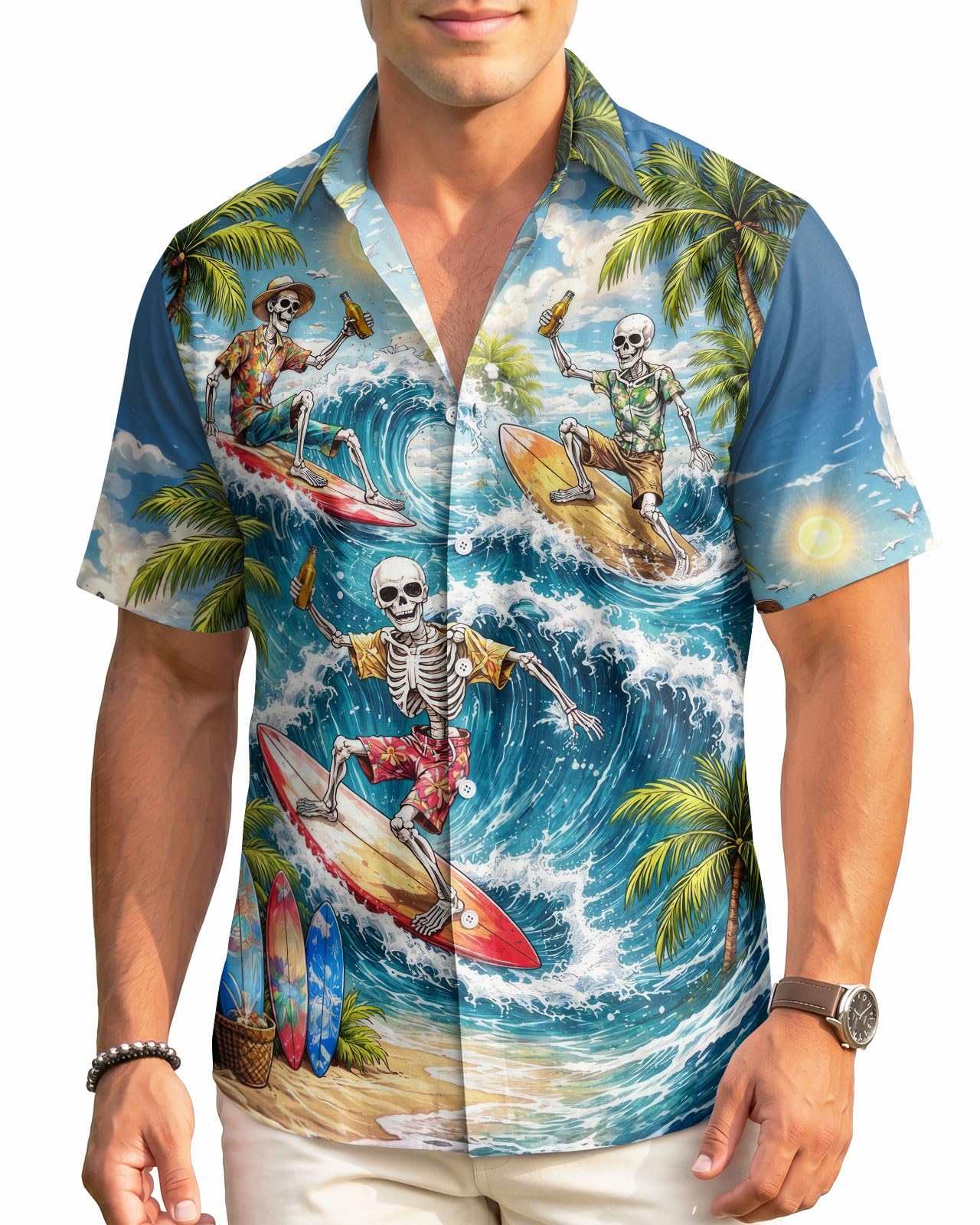 99TIMORO Movie Characters Halloween Shirt for Men Short Sleeve Top