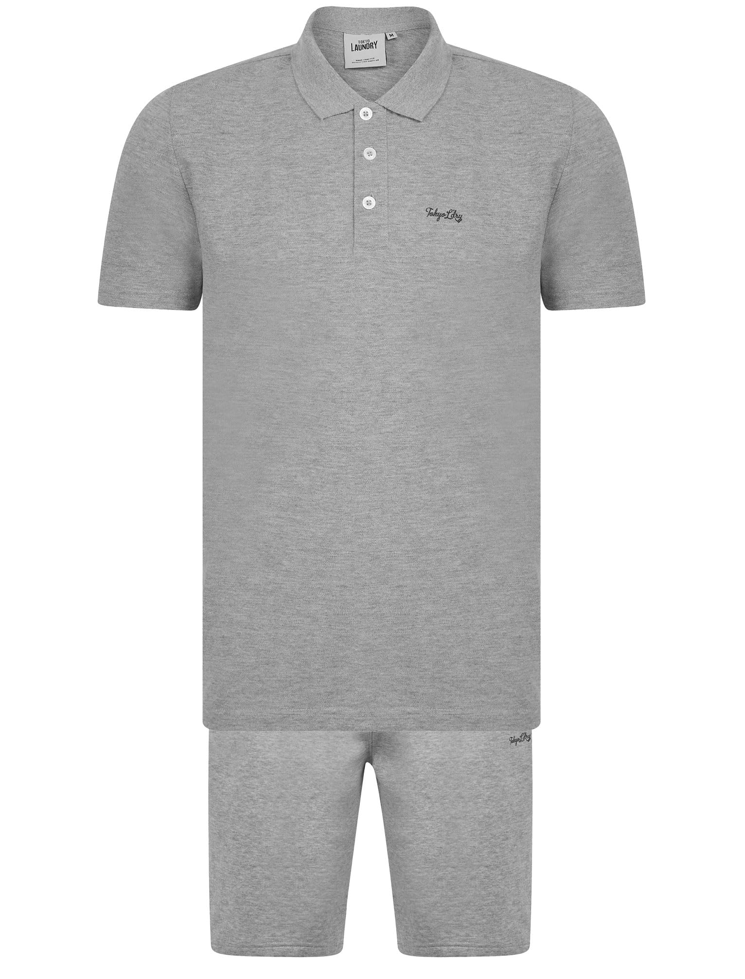 Tokyo Laundry Men's 'Andrius' Cotton Pique Polo Shirt and Jogger Shorts Set