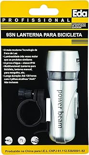 Lanterna dianteira para bicicleta 5 LEDs, EDA, 9SN, Preto
