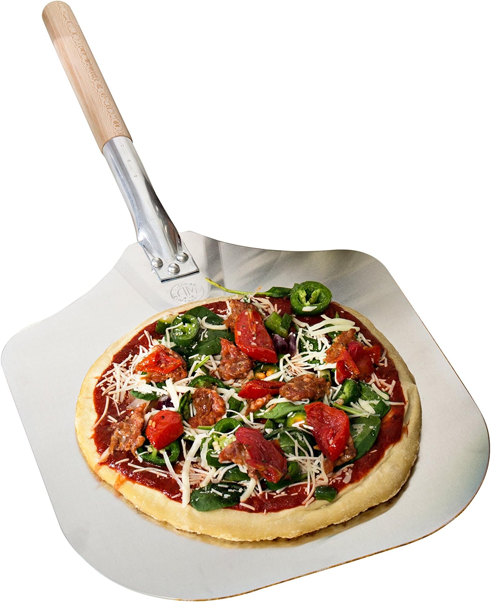 Kitchen Supply 14Inch x 16Inch Aluminum Pizza Peel with Wood Handle Home & Kitchen