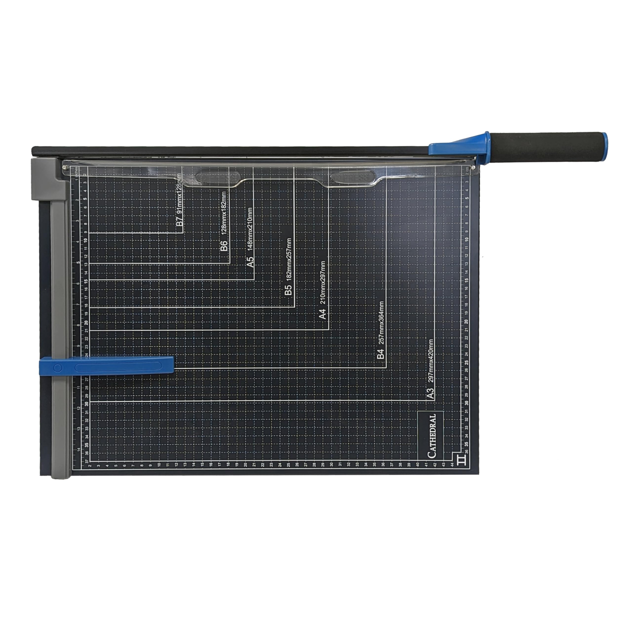 Cathedral Products A3 Paper Guillotine Cutter with Metal Base - Cuts Upto 10 Sheets of 80gsm - 460mm Cutting Length