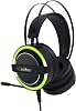 JamesDonkey James Donkey 711 Black 7.1 Surround Gaming Headset Neodymium 50mm Drivers 112dB Precision Microphone -43dB Green LED Illuminated Manual + Voice Control USB Connection with Software