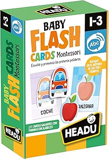 Heraclio Fournier- Montessori Baby Flashcards. Listen and Pronunciar Your First Words Educational Set, Green (1043736)