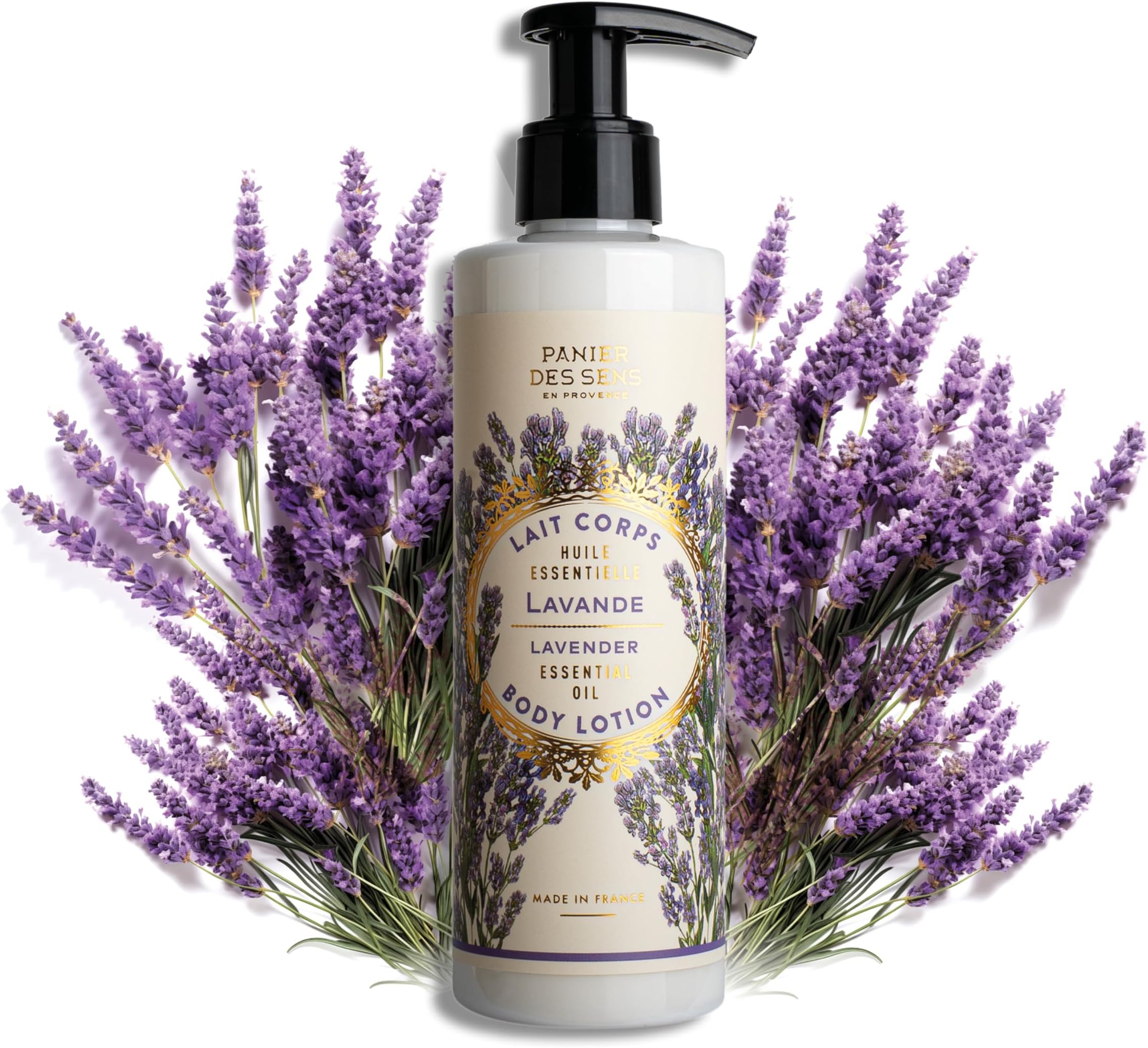 Panier des Sens – Lavender Hand & Body Lotion for Dry Skin - Hydrating Body Cream for Women- Nourishing Fluid Body Moisturizer with Shea Butter & Olive Oil 97% Natural Ingredients Body Care 8.45 Floz