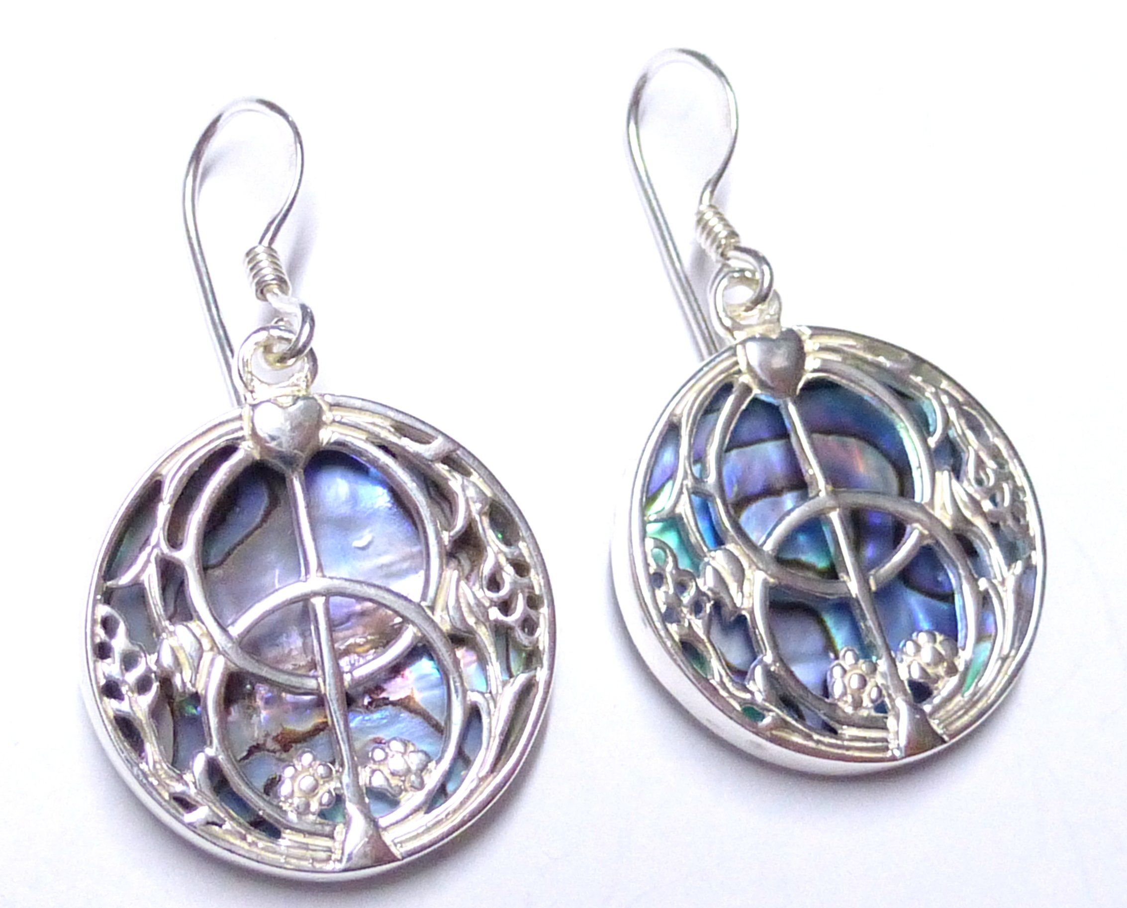 Orecchini Donna In Argento 925 A Forma Di Gufo Con Conchiglia Abalone – Gioiello Artigianale