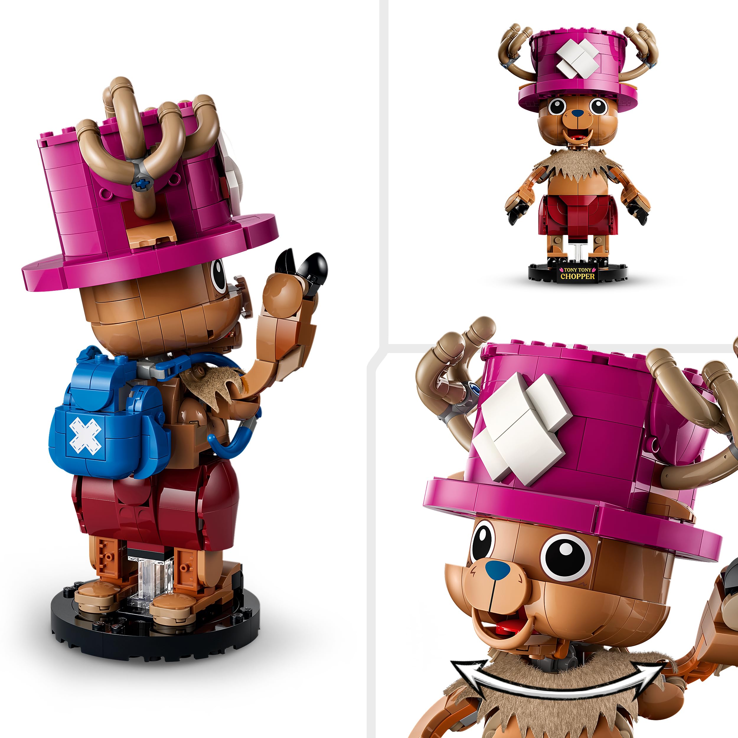 LEGO ONE PIECE Tony Tony Chopper - Sammelfigur mit Zubehör inkl. Rumble Ball - Niedliche DIY Deko für Schreibtisch oder Schlafzimmer - Geschenk für Jungen, Mädchen und Fans ab 9 Jahren - 75643