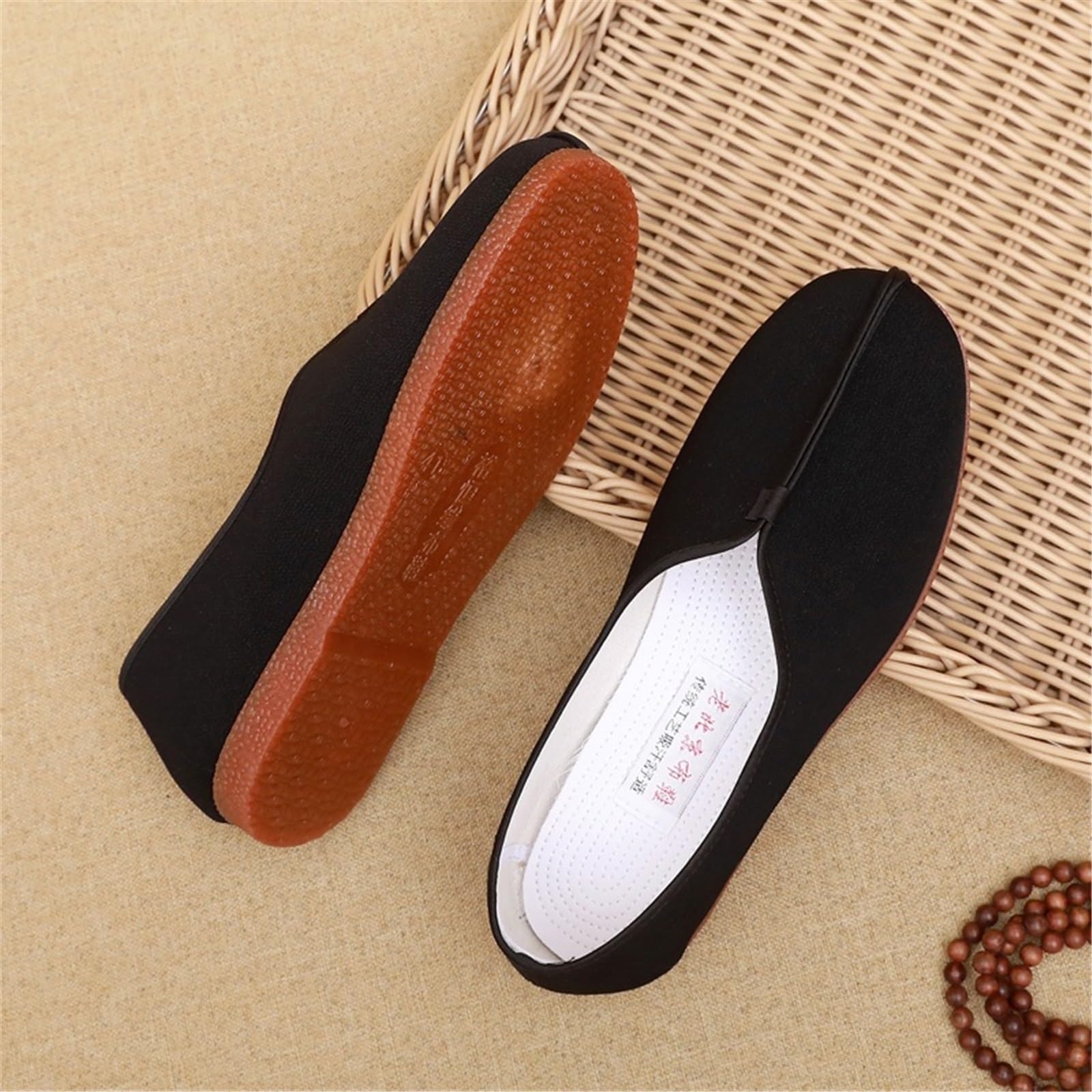 Zapatillas Kung Fu para Hombres Y Mujeres Flexibles Artes Marciales Tai Chi Zapatos con Suela De Goma Antideslizante, Zapatos De Tela para Practicar, Actuar Y Hacer Ejercicio