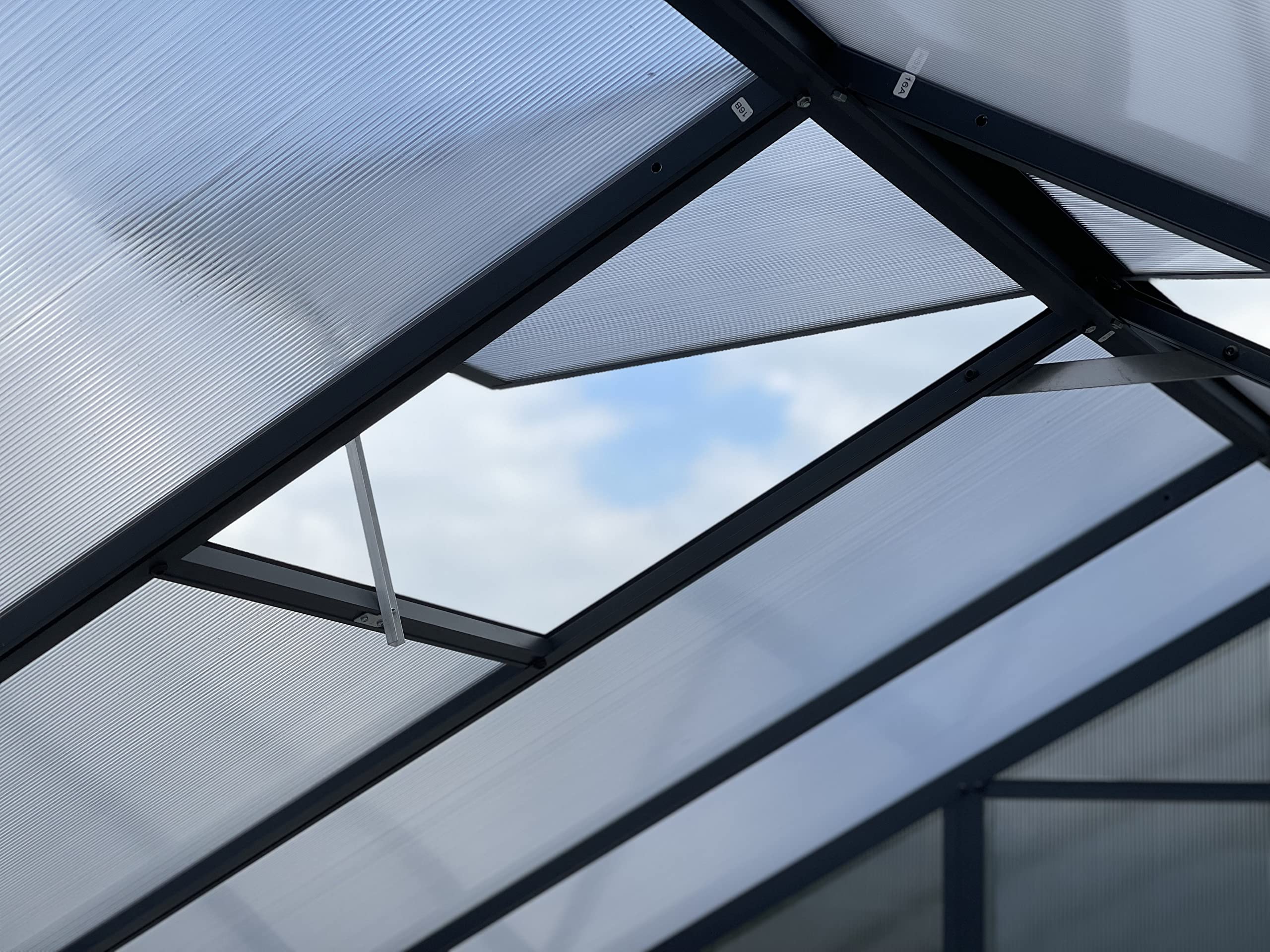 Aluminium Gewächshaus für den Garten 7,33m² inklusive 238 x 301cm Fundament Doppeltür vielseitig nutzbar als Treibhaus,Frühbeet Aufzucht,Tomatenhaus und Pflanzenhaus