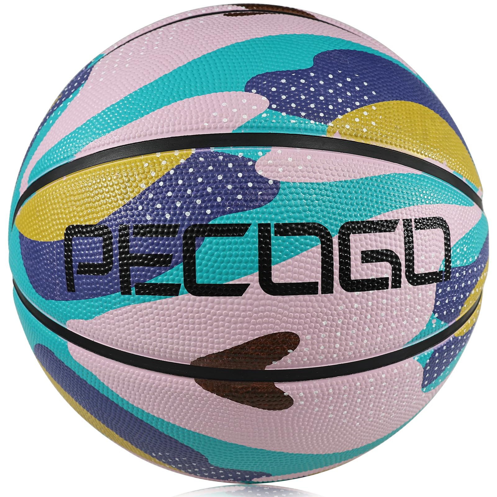 PECOGO Basketball Size 7 Official Rubber Streetball 29.5" Outdoor Indoor Mens Basketball Ball for Youth Teen Adults Boys and Girls Gift Ideas — image 1
