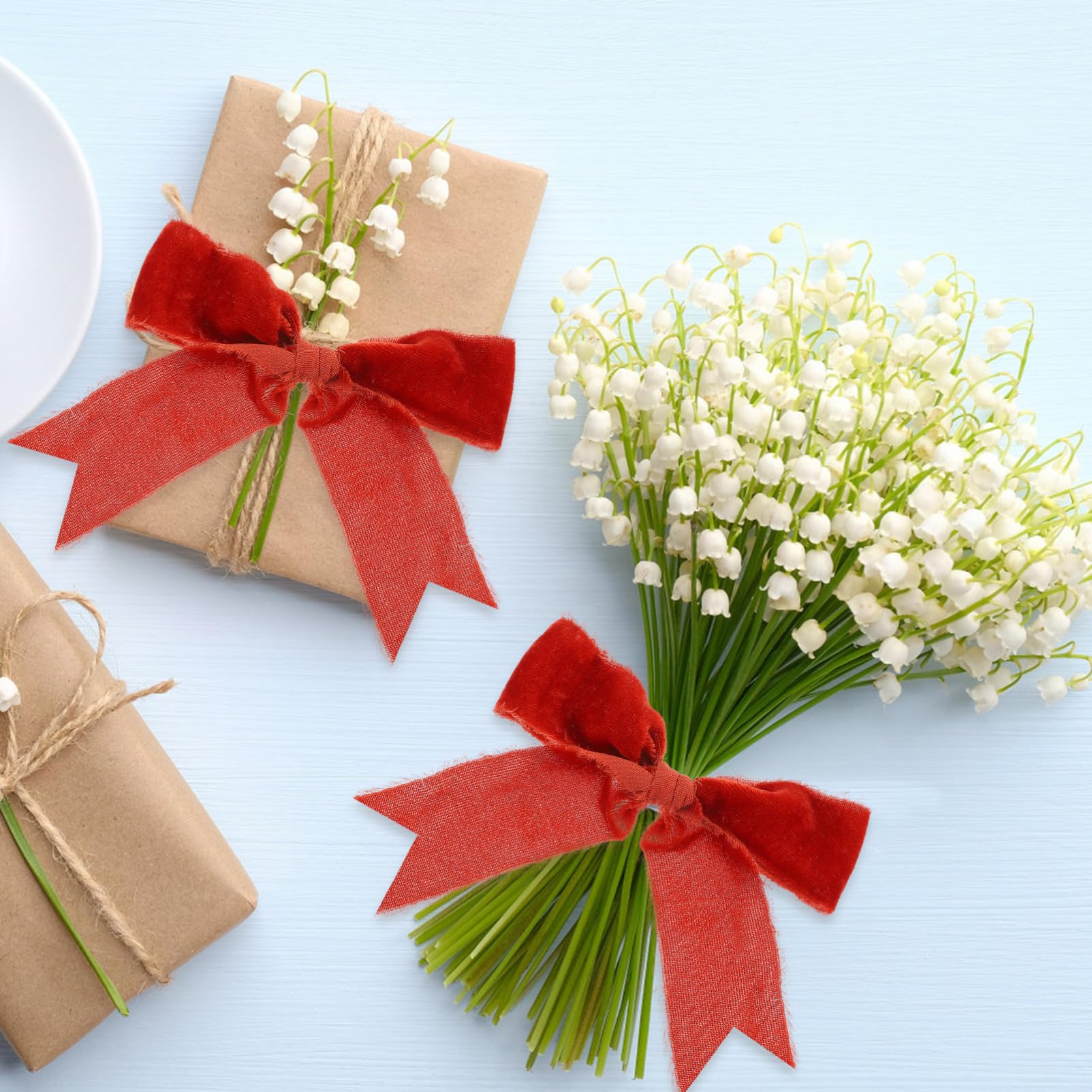 SHINEOFI 6rollos Cinta Para Decoración De Bodas y Manualidades Para Empaques De Flores y Celebraciones Reutilizable y Fácil De Cortar