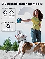Vista 3 de Collar de entrenamiento para perros con control remoto, collar inteligente de choque para perros con 3 modos de entrenamiento e iconos