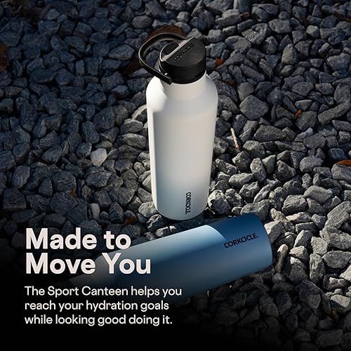 Miniatura 6 de Corkcicle Botella de agua de viaje con aislamiento de acero inoxidable con triple aislamiento, tapa de fácil agarre, mantiene las bebidas frías