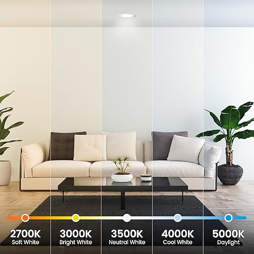 Miniatura 3 de Feit Electric Focos empotrados LED de 4 pulgadas, alto rendimiento, luz diurna de 5000 K, paquete de 6, LEDR4HO950CA6