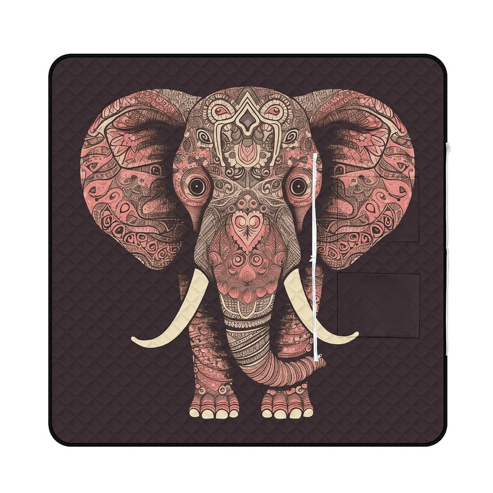 Couverture de plage éléphant pliable imperméable pour pique-nique camping et voyage