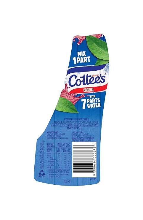 Cottee's Raspberry Cordial 1L
