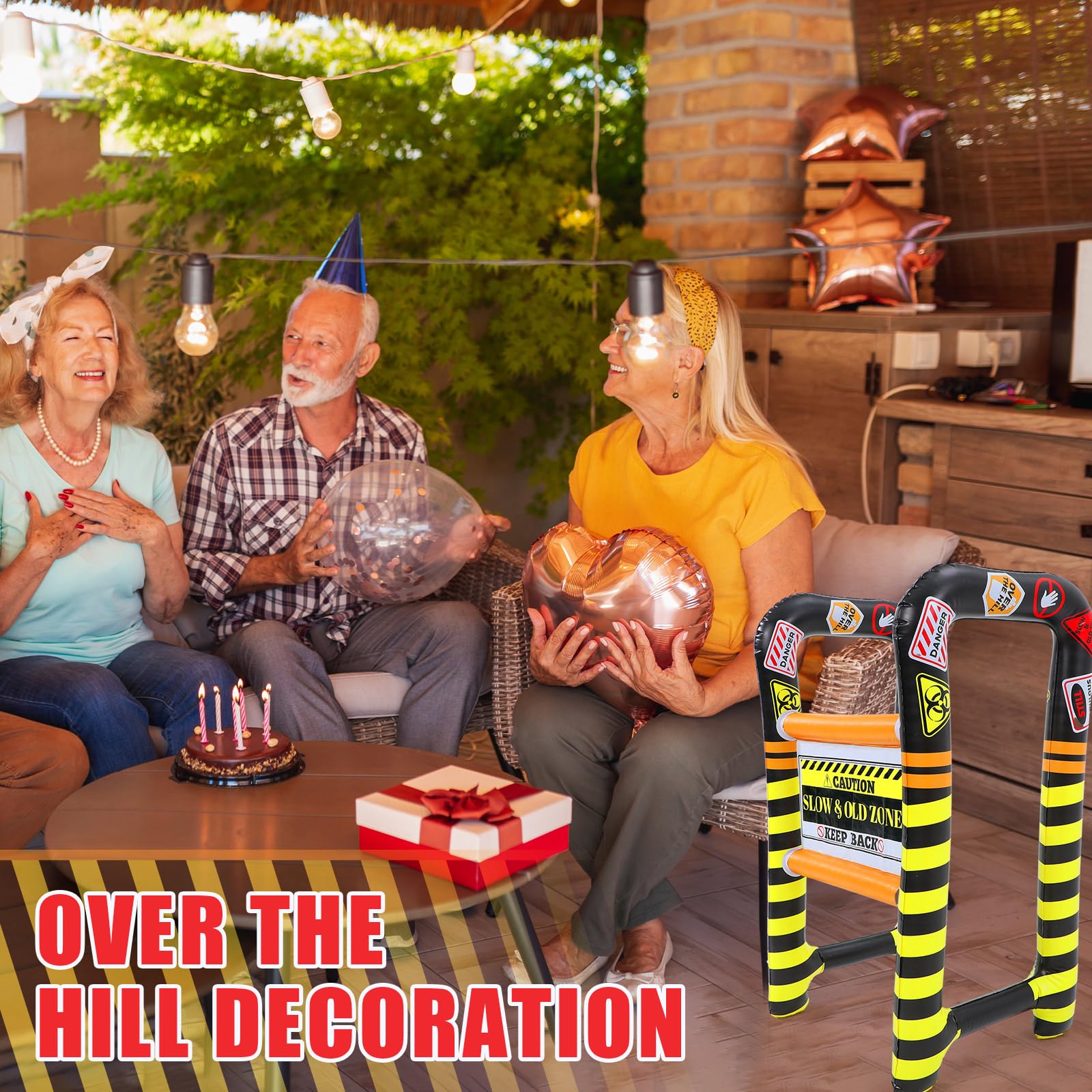 Snapklik.com : ShinyRelief Over The Hill Birthday Decorations Old Zone  Inflatable Walker Gag Gift Funny Party Supply For 40th, 50th, 60th Old  People Birthday Party 100th Day Of School Funny, image size:1600x1600