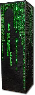 Personalized Green Code Lamp | Custom Green Letters Vertical Hieroglyphs Numbers Mathematics | Cyberpunk Sci-Fi RGB Night Lamp