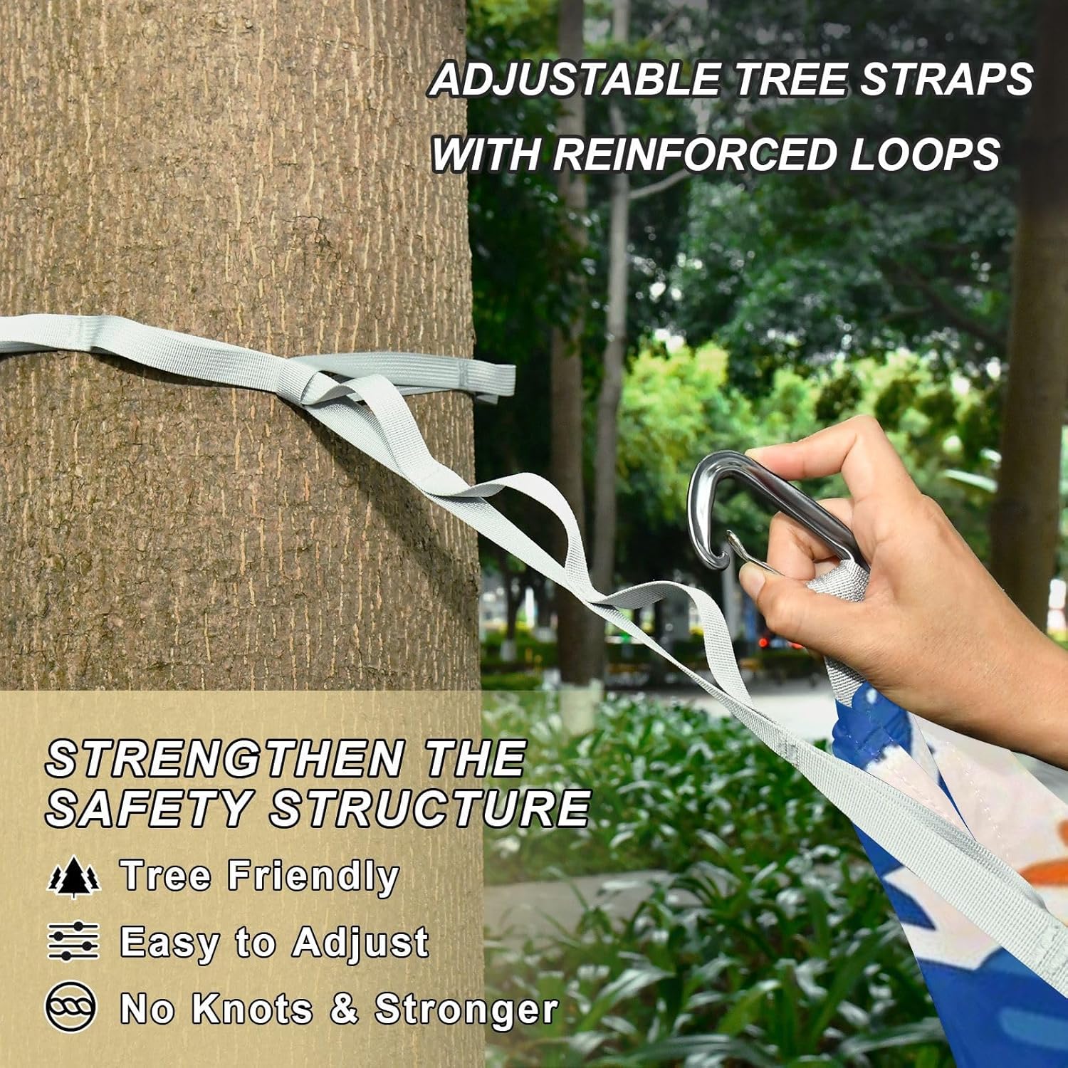 Houndstooth Orange Hammocks for Camping Portable Hammock for Camping Travel Accessories