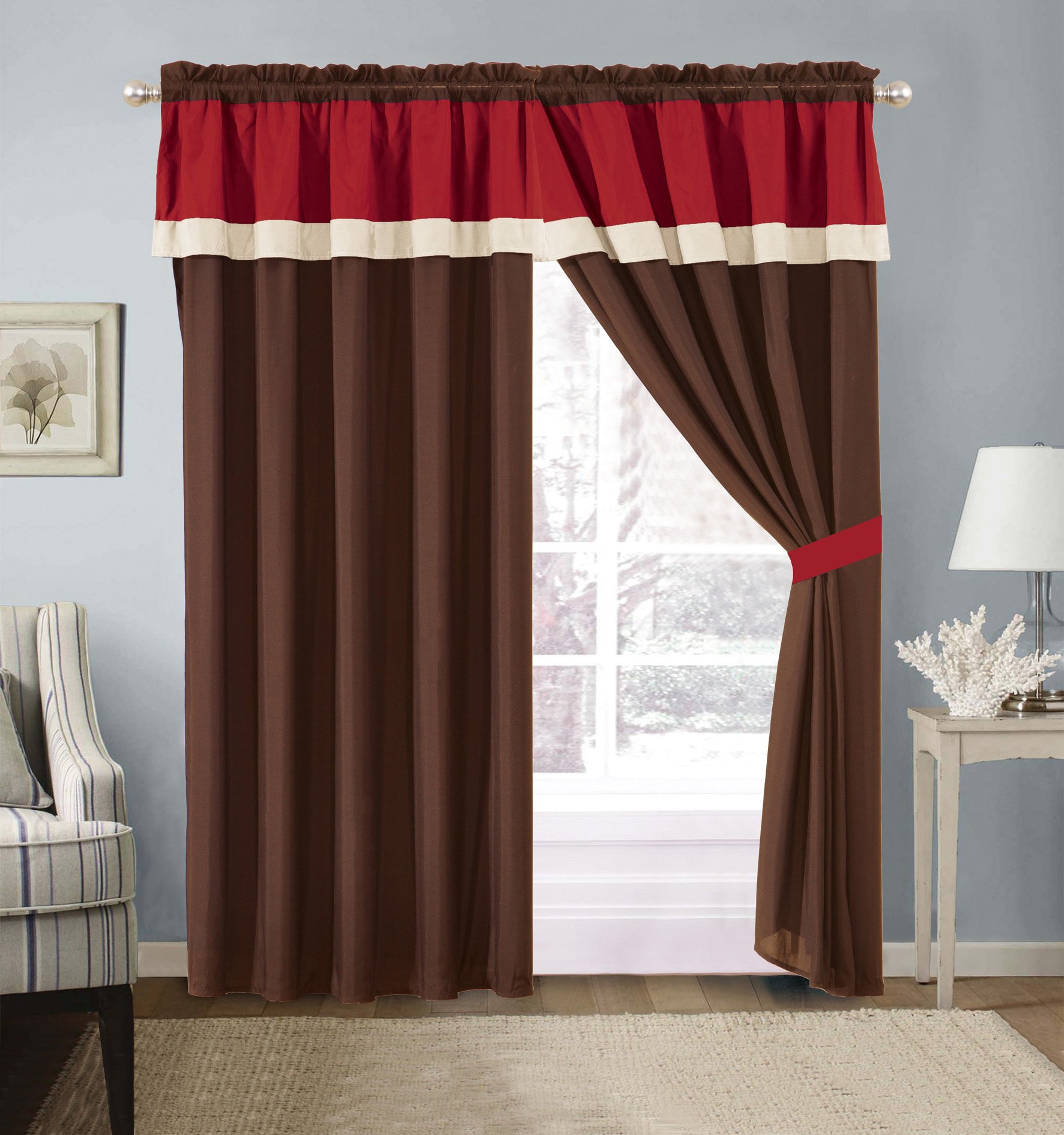 Burgundy And Brown Curtains Curtains & Drapes 2025
