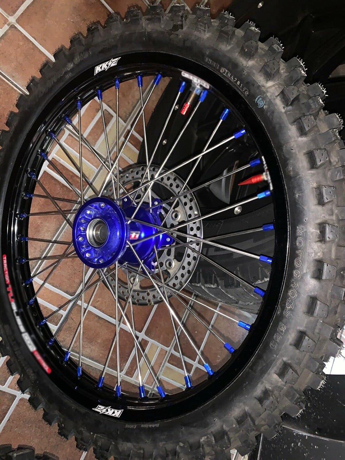 KKE 21'' 19''inch Cast MX Wheels Fit YAMAHA YZ125 YZ250 1999-2025 YZ250F YZ450F 2003-2025 Spoked Wheels Set