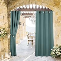 Vista 76 de RYB HOME - Cortinas opacas extraanchas para exteriores, impermeables, resisten el viento, 100 pulgadas de ancho x 84 pulgadas de largo, 1 panel