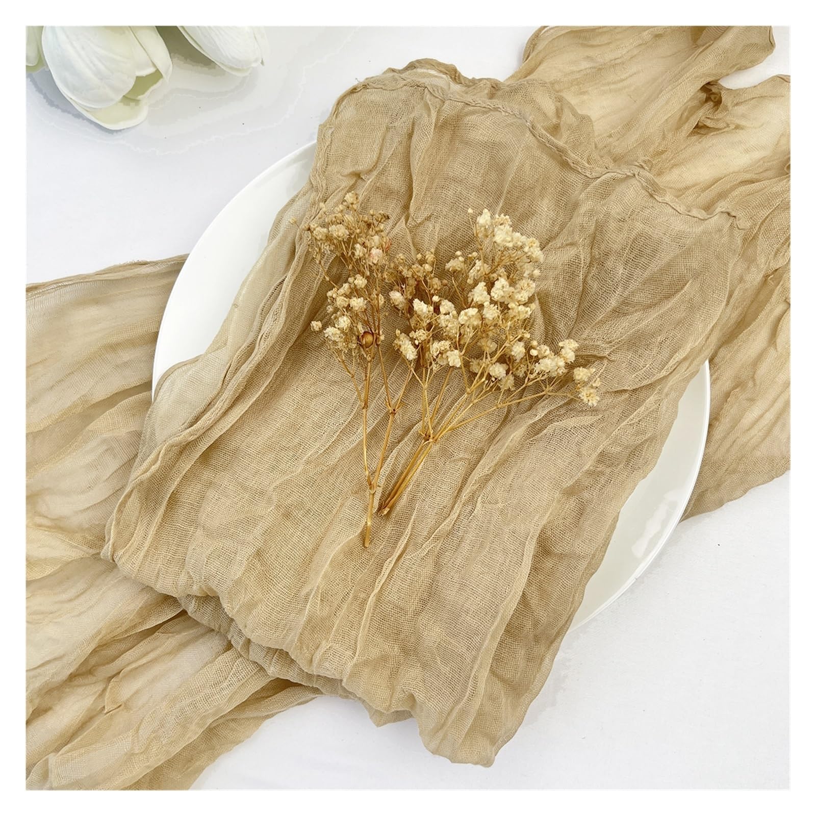Cotton Cloth Napkins Gauze, 4 Pcs Multicolor Cheesecloth Napkins(4pcs Hazelnut)