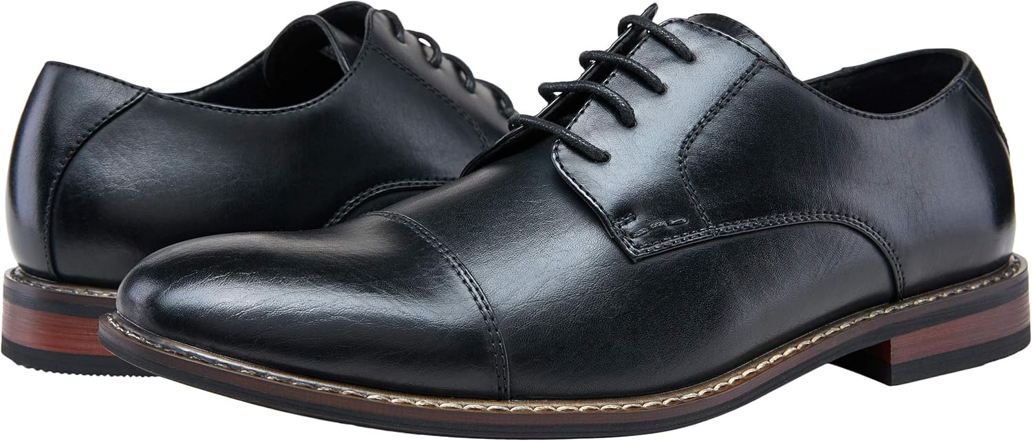 Jousen Men's Dress Cap Toe Shoes Wingtip Brogue Oxfords for Men Business Formal Derby Shoes - Image 6