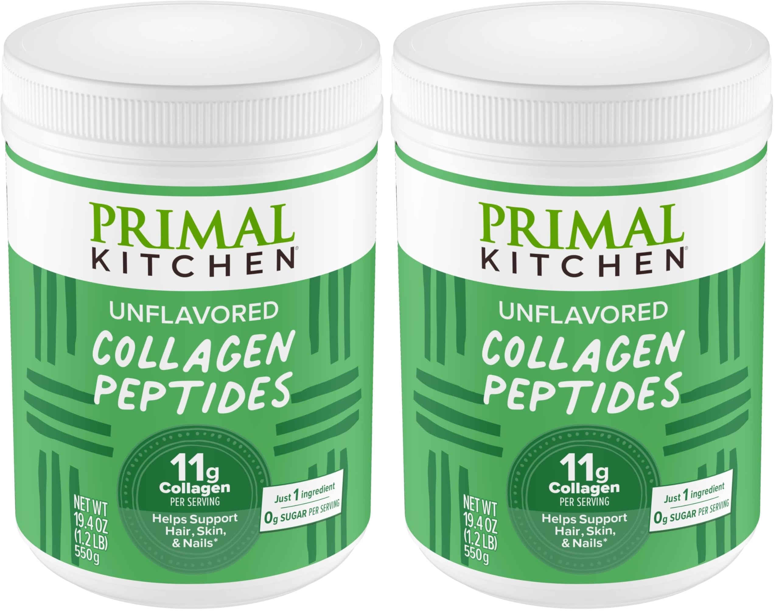 Primal Kitchen Collagen Peptides,Unflavored Collagen Powder,1.2 Pounds,(Pack of 2) 1.2 Pound (Pack of 2)