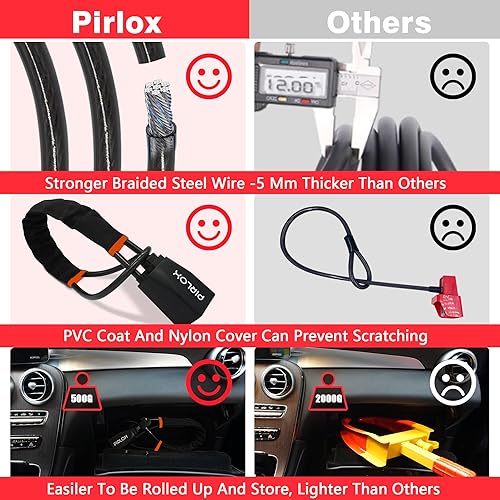 Miniatura 3 de Cerradura de volante dispositivo antirrobo cerraduras de volante para automóviles cerradura de bolso seguridad de automóvil para la mayoría de