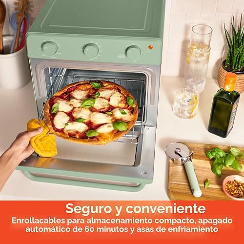 Miniatura 7 de bella Horno tostador Air Fry, 7 opciones de cocción preestablecidas, bandejas revestidas EverGood aptas para lavavajillas, apagado automático de 60