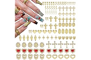 TemBelle Ltd Nail Charms 116 Pcs gold Set