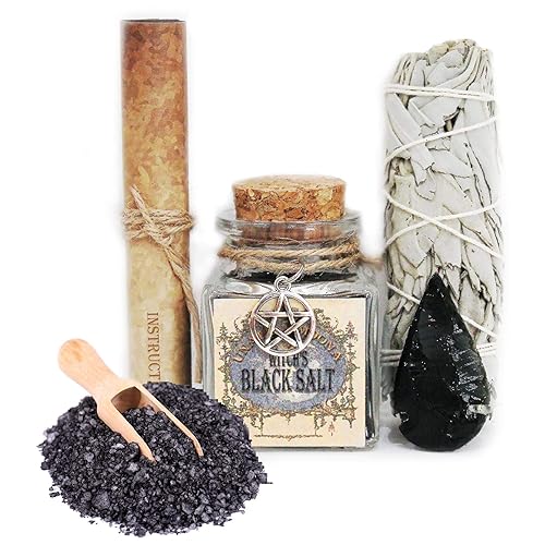 Miniatura 2 de UnaLunaMoona Kit de sal negra Wicca | Sal negra para protección | Brujería de sal negra | Protección empática | Sal de bruja | Suministros y