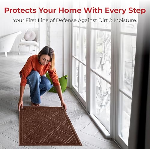 Miniatura 47 de SlipToGrip- Tapete universal de entrada, antideslizante, duradero y lavable- Tapete de bienvenida p/interior/exterior/entrada, malla Duraloop, Verde