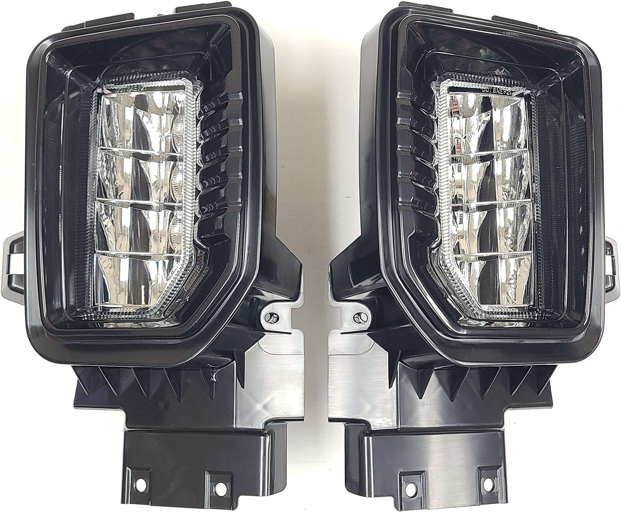 LEDIN Dual Color LED Fog Lights For 2020 2021 2022 2023 Sierra 2500 3500 HD Base SLE SLT Bezel Switch Kit