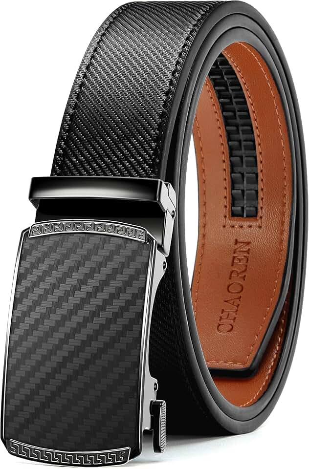 CHAOREN Mens Belt Leather Ratchet Belt - Customizable Fit, Effortless Style (35mm) Global Recycled Standard